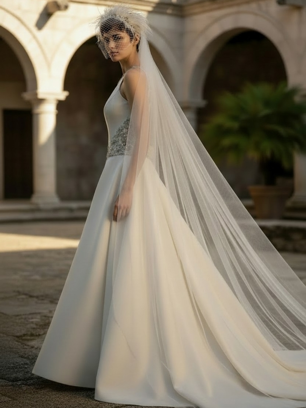 Vintage Alvina Valenta Ivory Wedding Gown - Size 10